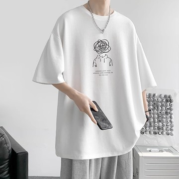 【隔日到貨】男生t恤 大尺碼美式上衣 寬鬆短袖 oversize 復古t恤 純棉重磅短t 落肩款短踢 夏季衣服 運動上衣