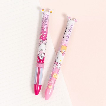 【R.FUN SHOP】三麗鷗雙色按壓原子筆 黑色 藍色 造型 按壓 KITTY 凱蒂貓 DW258