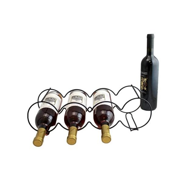 魅力の Diny Home Style ブラック 積み重ね可能 テーブルトップ ワインラック 各ボトル4本収納 ワインボトルを水 流通正規品 Www Rogerswealth Co