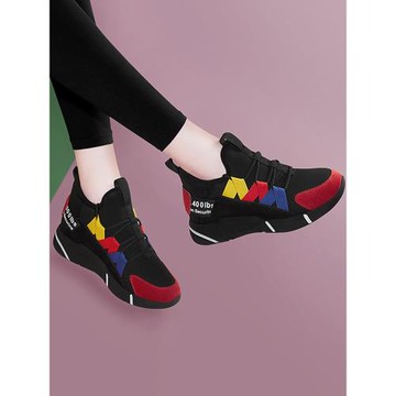 運動鞋女鞋子2026新款爆款秋冬季百搭休閑軟底內增高彩色老爹鞋潮