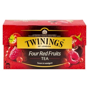 TWININGS 唐寧茶 四紅果茶 - 香甜風味茶  2g  25包  1盒
