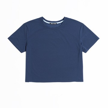 ADISI 女彈性乾爽快排短上衣 AL2511064 深藍 (M-2XL)