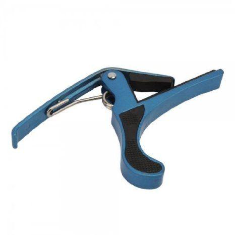 USA Seller Metal Folk アコースティックギター Trigger Change Capo Blue