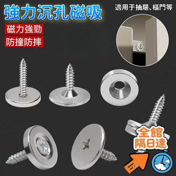 💖全館現貨+隔日到店💖 圓形帶孔磁吸隱形門吸 櫃門吸 櫃門螺絲簡易安裝 磁吸固定圓頭門吸 超薄螺絲 固定頭 櫃門螺絲