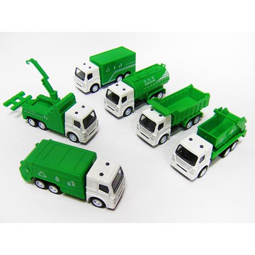 精緻 慣性 合金車 環保車/工程車/消防車 火柴盒 無回力 6入一套/200元