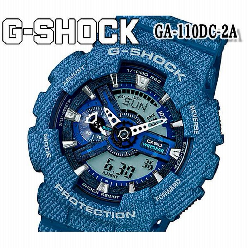 送料無料 CASIO カシオ メンズ 腕時計 DENIM'D COLOR GA-110DC-2A G