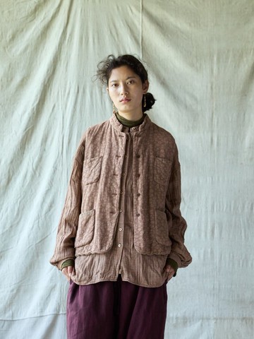 日系復古 棉麻印花背心 休閒上衣