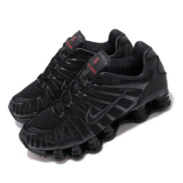 Nike 休閒鞋 Shox TL 男鞋 女鞋 黑 彈簧鞋 厚底 增高 復古 亮面 AV3595-002