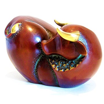 開運陶源  羅廣維限量原作  富貴福牛  [回眸]  扭轉乾坤 牛銅雕