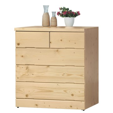 IHouse-金點 鄉村風松木四斗櫃