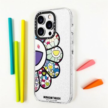 蘋果手機殼CASETi聯名村上隆太陽花適用于iPhone16ProMax鏡面亞克力磁吸MagSafe新款防摔15plus141312華強北