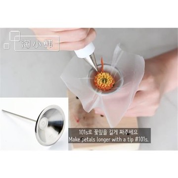 韓國12號裱花釘 百合 大丁草花釘 凹進去的不銹鋼裱花釘 裱花針