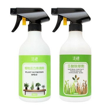 【清檜】壬酸除草劑500ml+植物活力素噴劑(園藝專用)500ml／Hinoki Life