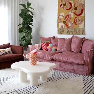 【含稅/免運】 花瓣沙發|法式復古燈芯絨布藝沙發現代簡約小戶型客廳侘寂風拆洗