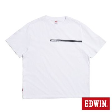 EDWIN 男裝 重機寬版短袖T恤-白色
