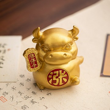 『百貨屋二號』逗獸記創意生肖漲停牛茶寵茶具配件青砂石擺件家居辦公室桌面裝飾