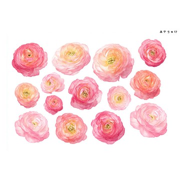 【10月新品4】20-22-0025 裁切紙・拼貼素材 陸蓮花