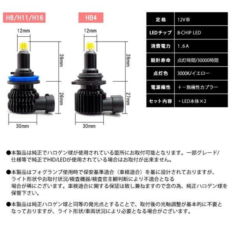 ZC32S スイフトスポーツ LED フォグランプ H11 25W 5000ルーメン 全方向 360度発光 3000K/イエロー 車検対応 |  LINEショッピング