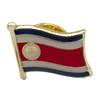 A-ONE 匯旺 哥斯達黎加國旗別針 0.7 英寸  哥斯達黎加國旗