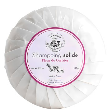 La Maison 馬賽皂之家 細緻櫻花香氛養髮皂 天然植物油製成 溫和洗淨 不含矽靈  100g  1個