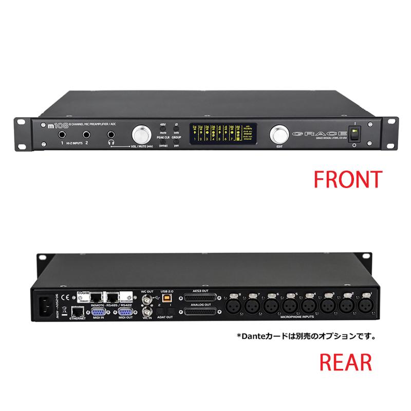 GRACE DESIGN M108 安心の日本正規品！8chリモートマイクプリアンプ A Dコンバーター 8x2 ミキサー＆USB I