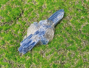 手串充電站-天然原礦藍晶石共生白水晶 療癒 擺件 消磁手鍊養水晶