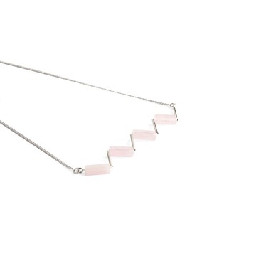 | L'EAU 2 | 玫瑰石英鋸齒項鍊