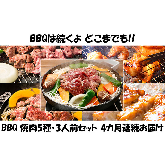 ハッピー！BBQセット　～焼肉5種　3人前コース～