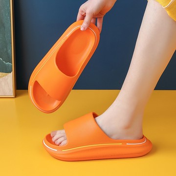 【ego life】EVA簡約撞色線條柔軟厚底防滑男女居家室內外浴室涼拖鞋