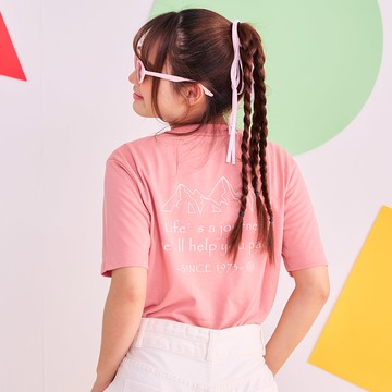 【OUTDOOR】印花T恤-粉紅色 OD122404PK (ODCLO)