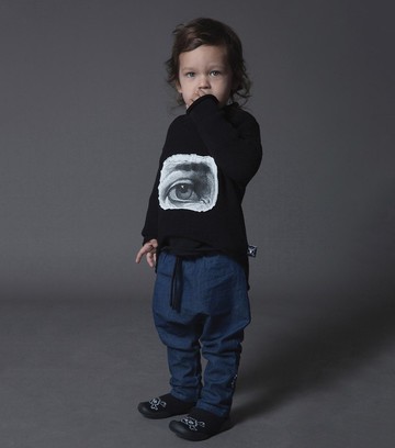 2015秋冬潮牌NUNUNU 素面飛鼠庫/ woven baggy pants