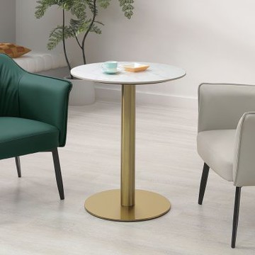 Boden-高頓2尺岩板圓型餐桌/小圓桌/休閒桌/商業洽談桌/商務桌-60x60x75cm