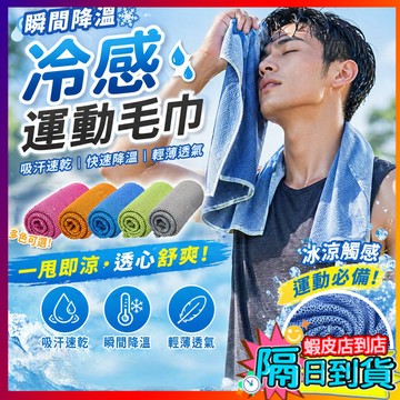 【清涼一夏】運動毛巾 涼感巾 冰絲涼感 涼感毛巾 瞬涼感毛巾 冰凉巾 降溫冰毛巾 超涼感汗巾 冰絲毛巾 吸水巾