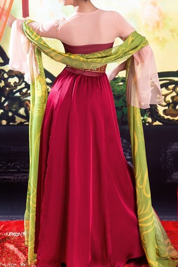 舞蹈演出服美人關表演藝考女印花訶子裙漢唐胡玉樓練功古典舞服裝