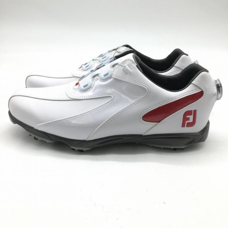 超美品】FootJoy フットジョイ ゴルフシューズ 白×レッド ボア