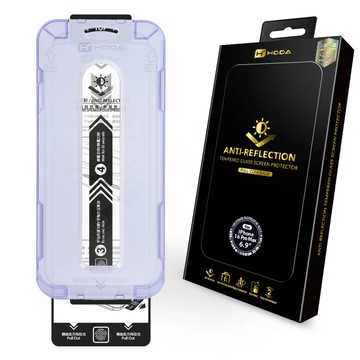 hoda【iPhone 16系列】AR抗反射玻璃保護貼(附無塵艙貼膜神器)