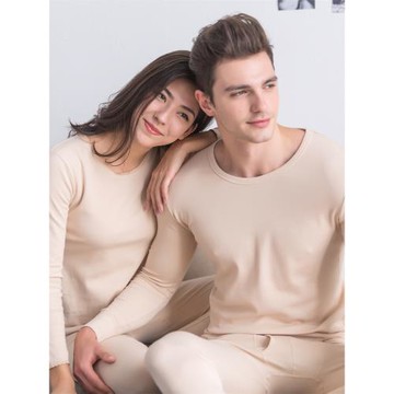 頂瓜瓜男女彩棉中厚秋衣秋褲全棉保暖內衣套裝半高領棉毛衫頂呱呱