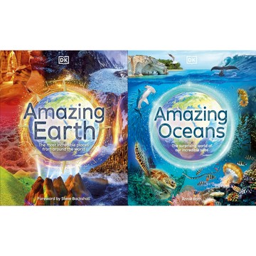 (現貨)Amazing Earth+Amazing Oceans《奇妙的地球》和《奇妙的海洋》是兩本獨立但又相互關聯的兒童非虛構教育書籍，均屬於DK兒童出版社出版的DK奇妙地球系列