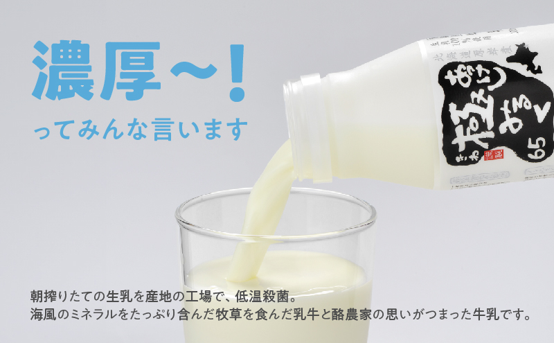 北海道 厚岸産 牛乳 あっけし極みるく65 900ml×6本セット (900ml×6本,合計5.4L) 乳 ミルク