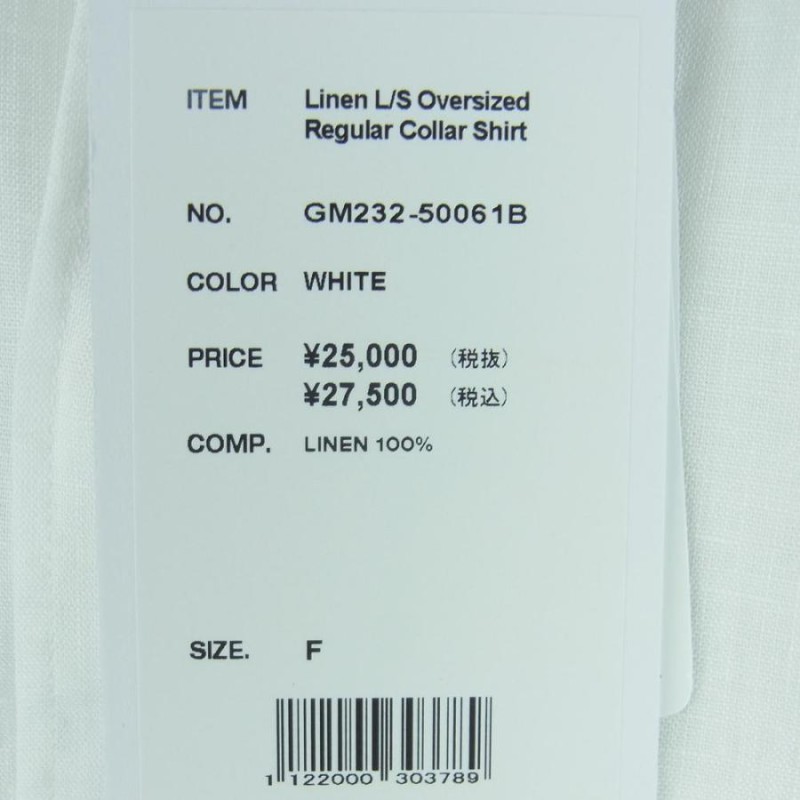 GRAPHPAPER グラフペーパー GM232-50061B リネン オーバーサイズ