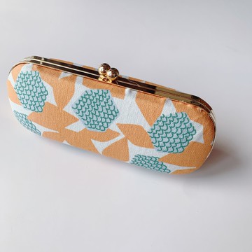 夏日粉橘眼鏡盒/筆盒