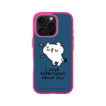 iPhone 16 Pro Clear 粉漾桃 - 爽爽貓 Song Song Meow by SECOND - I Love everything about you (kiss版)