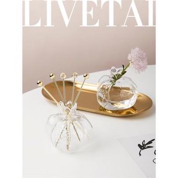 態生活 ins輕奢不銹鋼簽子北歐簡約風蛋糕點心簽子幾何創意水果簽