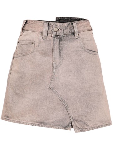 JNBY - asymmetric-design cotton denim skirt - women - Cotton - XL - Pink