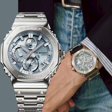 CASIO 卡西歐 G-SHOCK 八角不鏽鋼 太陽能藍芽三眼計時錶 手錶 1212購物節 送禮推薦 GMC-B2100AD-2A