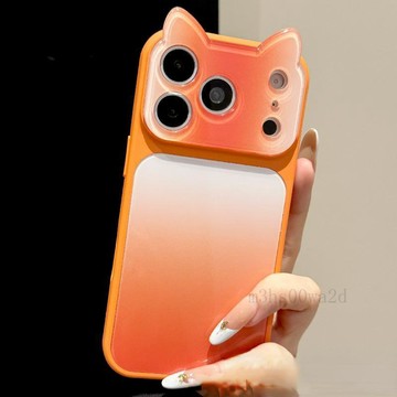 新款💖 漸變立體貓耳 蘋果18promax 手機殼 適用iPhone17pro 防摔 全包手機殼 15/16 保護殼