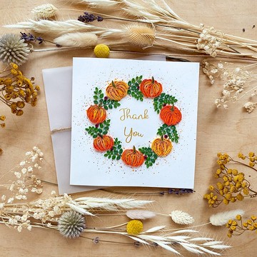 賀卡-謝謝你-小南瓜