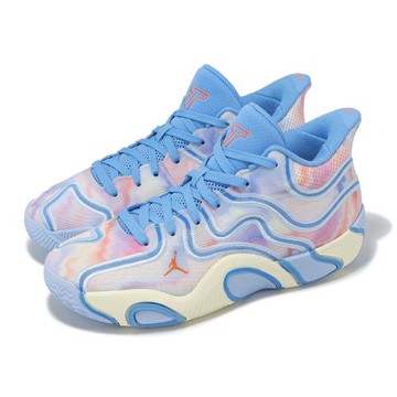 Nike 籃球鞋 Jordan Tatum 3 GS 大童 女鞋 Cloud 0 藍 粉紅 暈染 HF3136-400