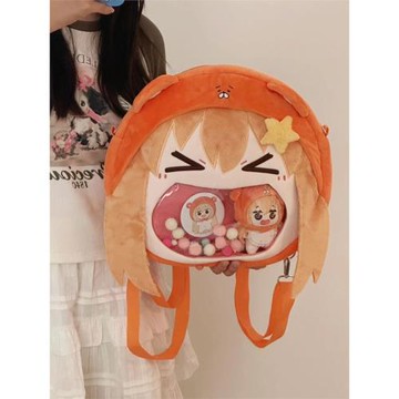 2024日系卡通干物妹孤獨搖滾雙肩痛包初音未來學院大容量斜挎背包