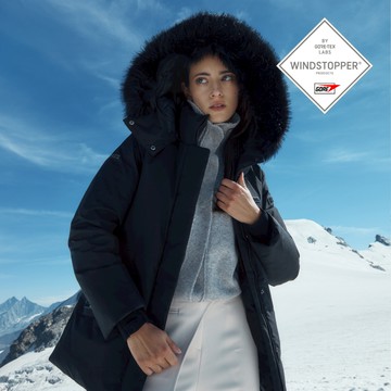 【鵝絨】女裝 ATLAS WINDSTOPPER 防潑水 羽絨外套 - 炭黑色